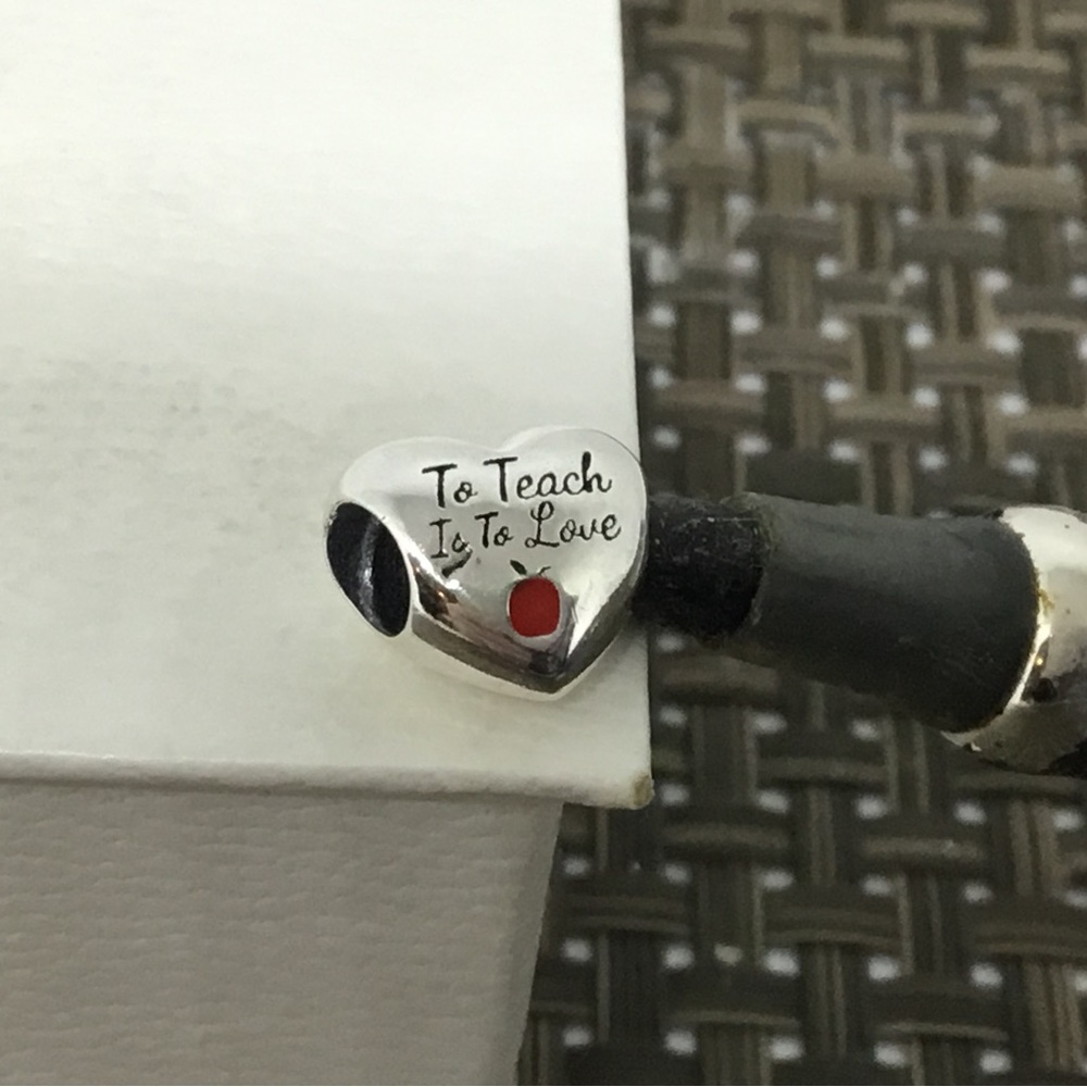 Pandora To Teach Is To Love Heart Charm